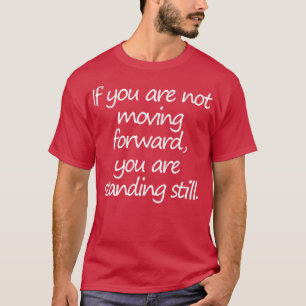 Camiseta Uma citação em movimento na tipografia branca