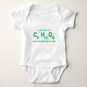 Camiseta Uma colher de C6H12O6 ajuda a medicina a ir para