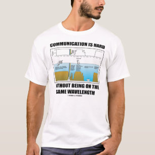 Camiseta Uma comunicação é comprimento de onda duro (o