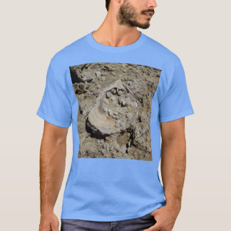 Camiseta Uma concha e fósseis de foraminifera em arenito 1