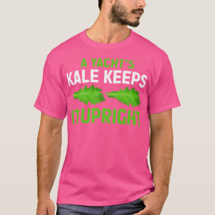 Camiseta Uma couve de iate mantém-na na vertical
