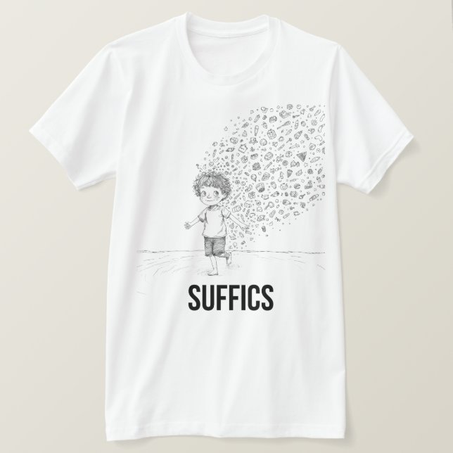 Camiseta Uma Criança Maravilha | SUFICIENTES (Frente do Design)