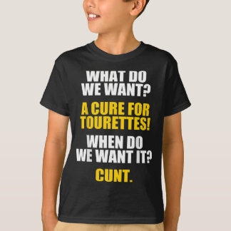 Camiseta Uma Cura Para Tourettes - Engraçado Humor Adulto