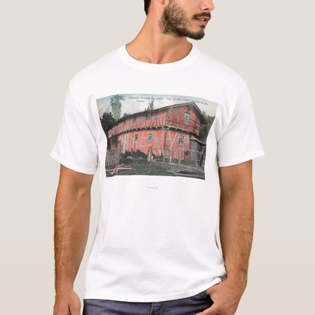 Camiseta Uma das casas as mais velhas no vale (Frente)