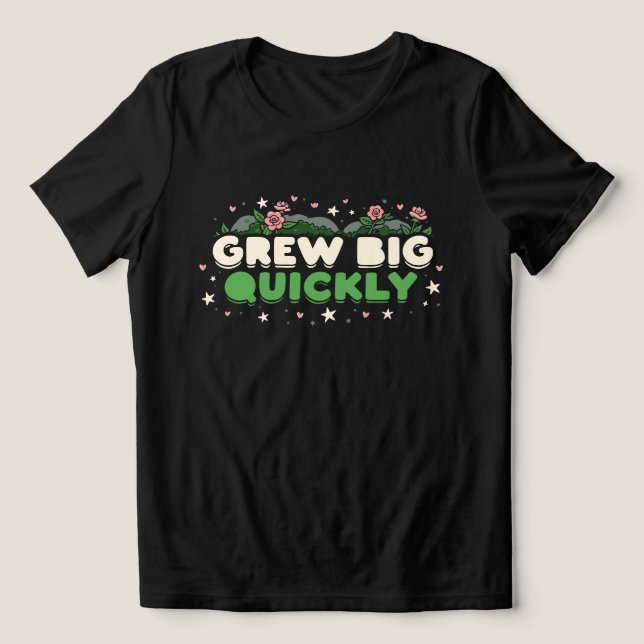 Camiseta Uma Declaração de Crescimento e 🌸 de Positividade (Design frontal)