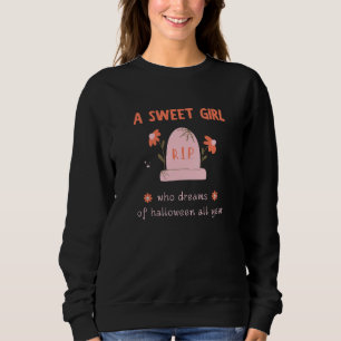 Camiseta Uma doce garota que sonha com o Halloween o ano to