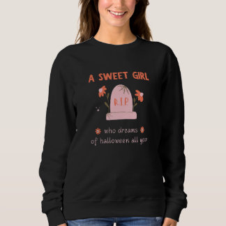 Camiseta Uma doce garota que sonha com o Halloween o ano to