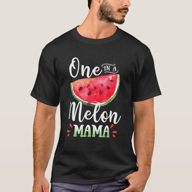 Camiseta Uma Em Uma Família Melon Mama Melancia Corresponde (Frente)