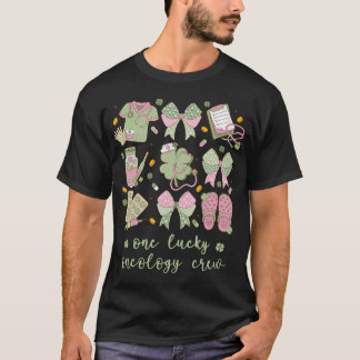 Camiseta Uma enfermeira de oncologia sortuda no Dia de São