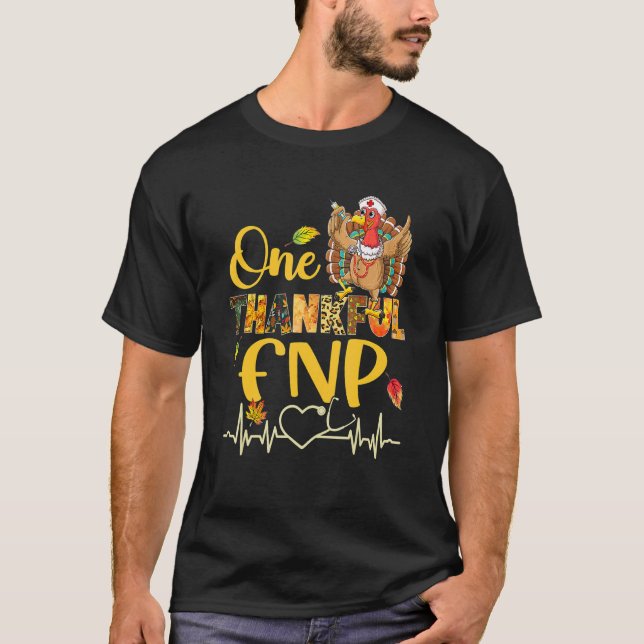 Camiseta Uma Enfermeira Fnp Agradável Turquia Stethoscope T (Frente)