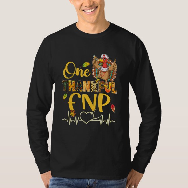 Camiseta Uma Enfermeira Fnp Agradável Turquia Stethoscope T (Frente)