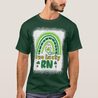 Camiseta Uma Enfermeira Sortuda, Lucky Rainbow Shamrock Rua