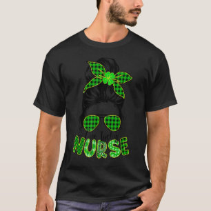 Camiseta Uma enfermeira sortuda, Messy Bun Lucky Enfermeira