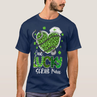 Camiseta Uma enfermeira sortuda Scrub RN ICU ER Dia de São 
