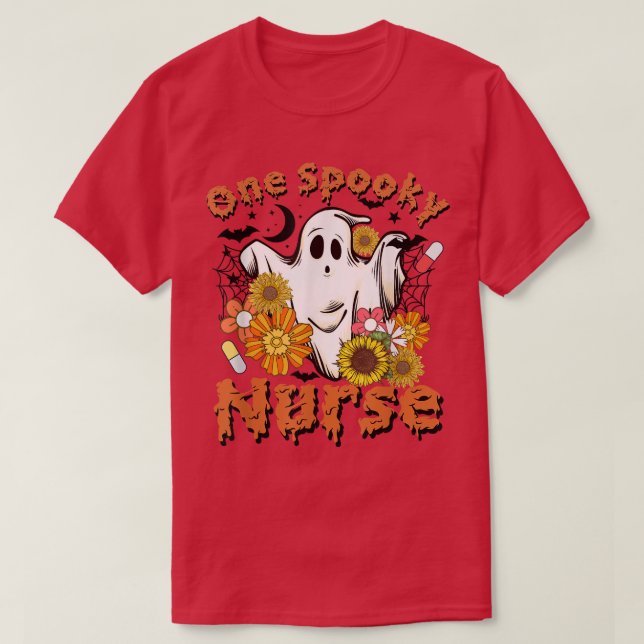 Camiseta Uma Enfermeira Spooky, Enfermeira Halloween, Enfer (Frente do Design)