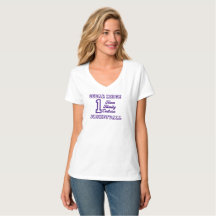 Uma Equipe Ladies White V-Neck