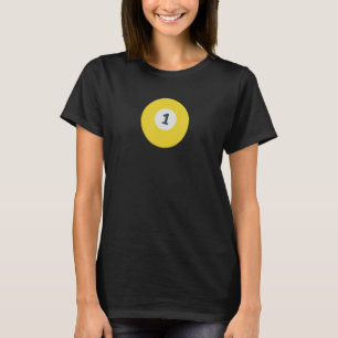 Camiseta Uma Equipe Número 1 Piscina de Bilhar Amarelo Sort