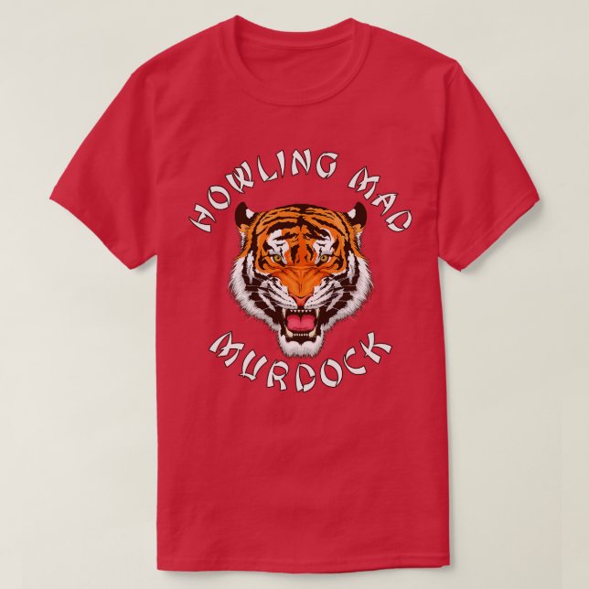 Camiseta Uma Equipe Que Usa Mad Murdock Tiger (Frente do Design)