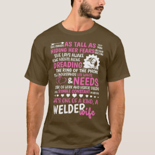 Camiseta Uma Esposa De Soldadura Orgulhosa Para Welder