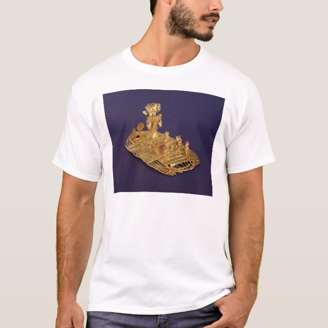Camiseta Uma estatueta votiva de Muisca que descreve (Frente)