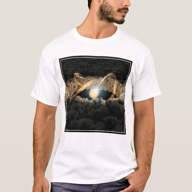 Camiseta Uma Estrela Cercada Por Um Disco Protoplanetário (Frente)