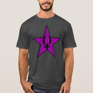 Camiseta Uma Estrela Roxa De Anarqua-Feminismo v3