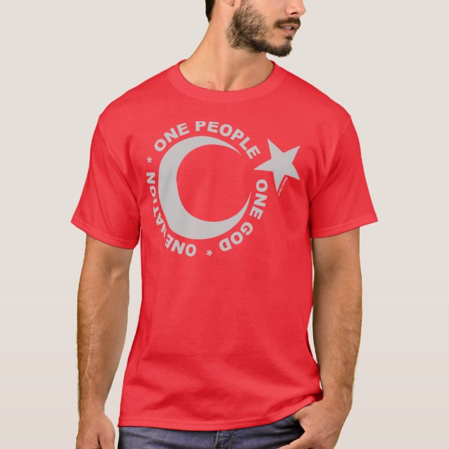 Camiseta Uma Estrela Ummah e Crescente (Frente)