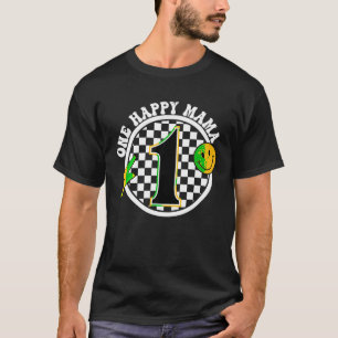 Camiseta Uma família de primeiros aniversarios Feliz da Mãe
