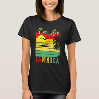 Camiseta Uma Família de Vintage Su de Verão Jamaica Love