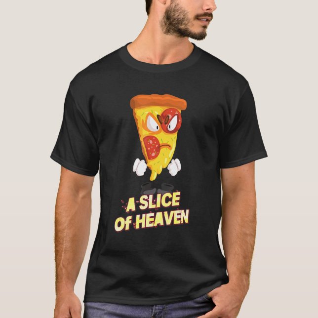 Camiseta Uma Fatia De Pizza Pesada Dizendo Piada Sarcástica (Frente)