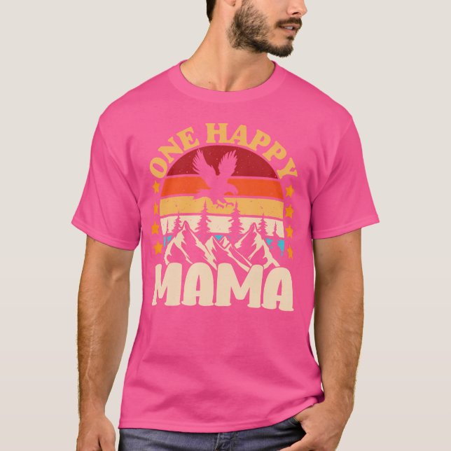 Camiseta Uma Feliz Camper Birthday Decorações Uma Mãe Feliz (Frente)