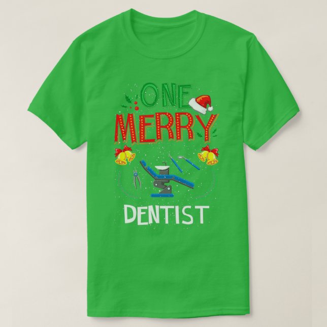 Camiseta Uma Feliz Dentista Dental Doutor Ugly Christmas Sw (Frente do Design)