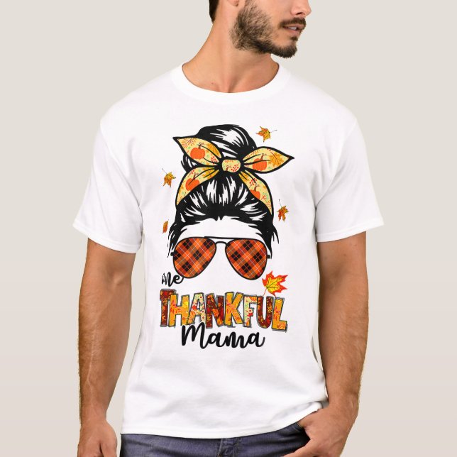 Camiseta Uma Feliz Mãe Engraçada Mensagem Chega outono Do Q (Frente)