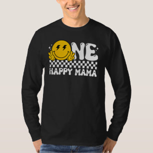 Camiseta Uma Feliz Mãe Mãe Família de primeiros aniversario