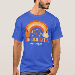 Camiseta Uma Feliz Mama Pumpkin Rainbow Fall Autumn Than