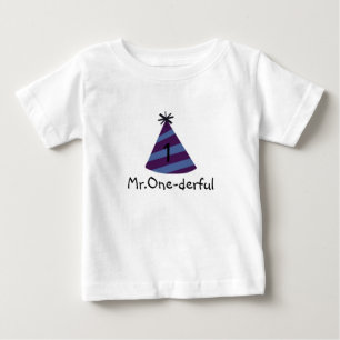 Camiseta Uma festa azul que o Sr. Um Maravilhoso Bebê T-Shi