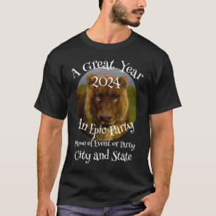 Camiseta Uma Festa Um Ano Incrível Uma Festa Épica Leão