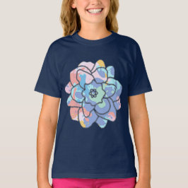 Camiseta Uma flor feita de manchas de tinta