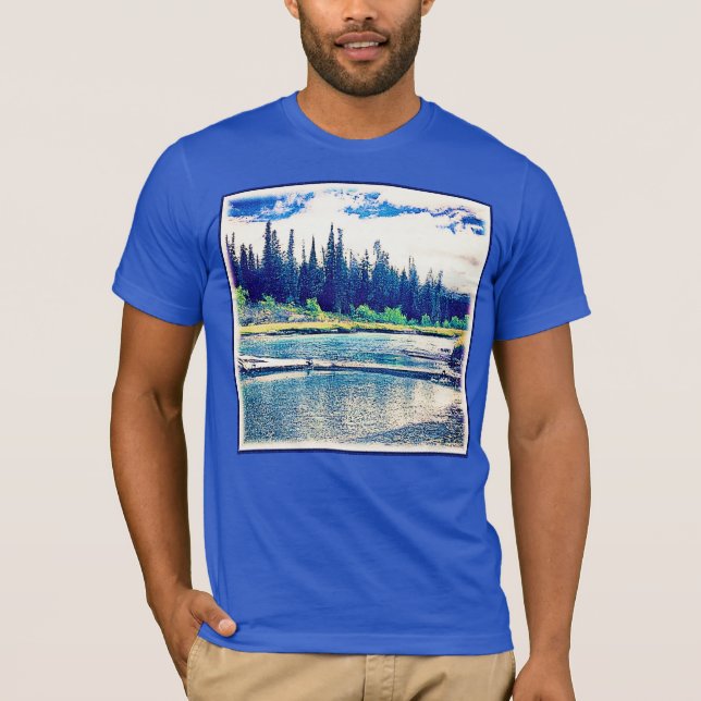Camiseta Uma Floresta Selvagem Canadense Majestosa. Compre  (Frente)