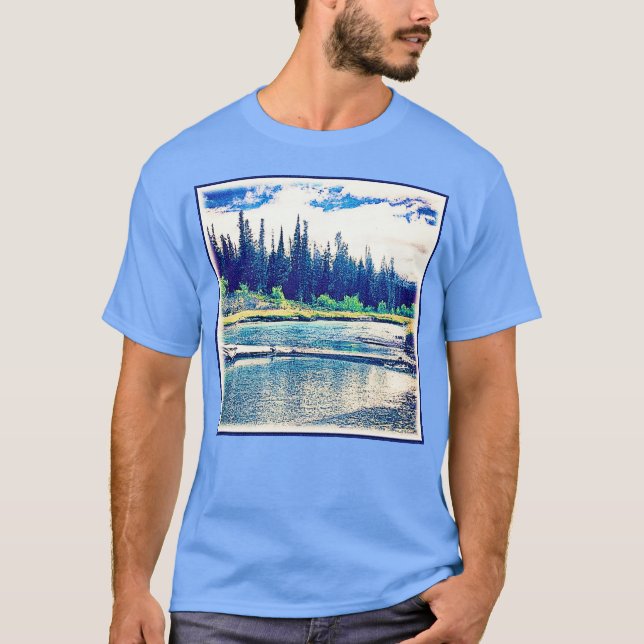 Camiseta Uma Floresta Selvagem Canadense Majestosa. Compre  (Frente)