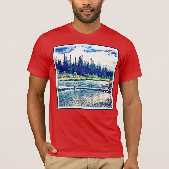 Camiseta Uma Floresta Selvagem Canadense Majestosa. Compre  (Frente)