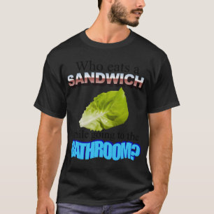 Camiseta Uma folha de alface no mictório