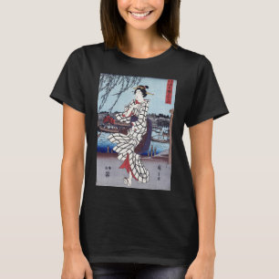 Camiseta Uma Fria Noite de Verão na Ponte, Utagawa Hiroshig
