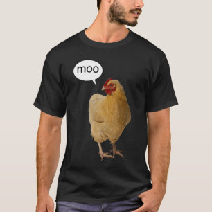 Camiseta Uma Galinha Dizendo Moo