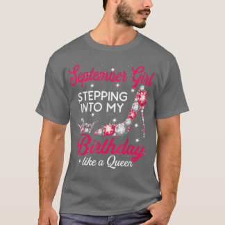 Camiseta Uma Garota De Setembro Passando Para O Meu Anivers