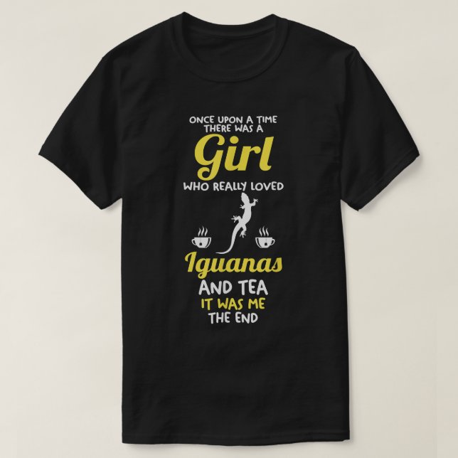 Camiseta Uma garota que ama chá e iguanas  (Frente do Design)
