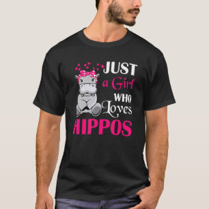 Camiseta Uma garota que ama Hippos