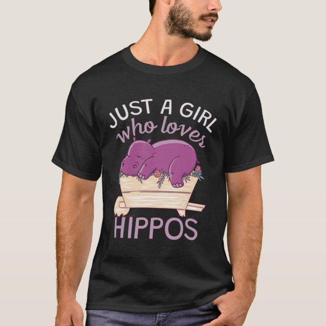 Camiseta Uma garota que ama Hippos (Frente)