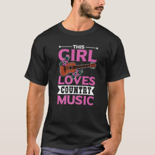 Camiseta Uma Garota Que Ama Música Country Canção Country C