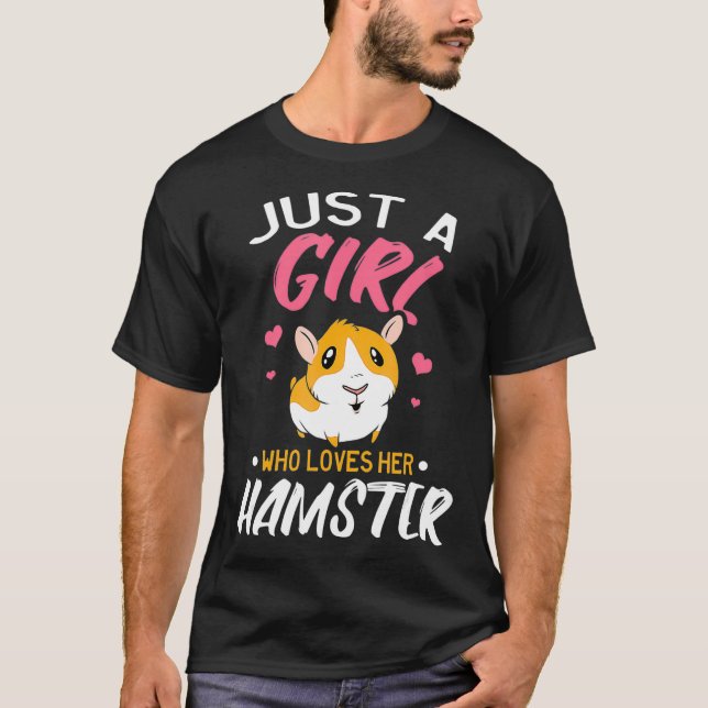 Camiseta Uma garota que ama o Hamster (Frente)